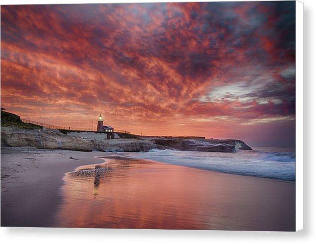 Santa Cruz Lighthouse At Sunrise Canvas Print