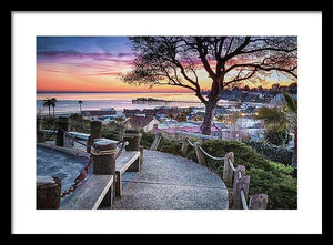 Depot Hill Sunset - Framed Print - Santa Cruz Art Prints