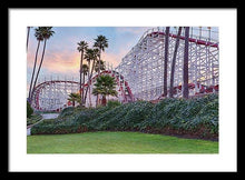 Load image into Gallery viewer, Santa Cruz Roller Coaster At Sunrise - Framed Print - Santa Cruz Art Prints