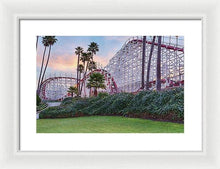 Load image into Gallery viewer, Santa Cruz Roller Coaster At Sunrise - Framed Print - Santa Cruz Art Prints