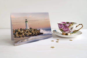 The Harbor Lighthouse - Greeting Card - Santa Cruz Art Prints