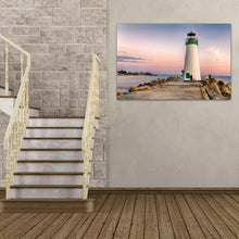 Load image into Gallery viewer, A Bicyclist At Lighthouse - Acrylic Print - Santa Cruz Art Prints