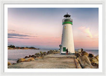Load image into Gallery viewer, A Bicyclist At Lighthouse - Framed Print - Santa Cruz Art Prints