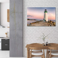 Load image into Gallery viewer, A Bicyclist At Lighthouse - Canvas Print - Santa Cruz Art Prints