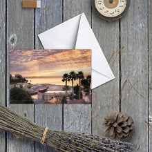 Load image into Gallery viewer, Capitola Village At Sunrise - Greeting Card - Santa Cruz Art Prints