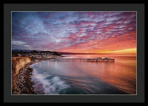 Capitola Wharf At Sunrise - Framed Print - Santa Cruz Art Prints