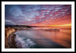 Capitola Wharf At Sunrise - Framed Print - Santa Cruz Art Prints