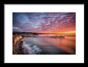 Capitola Wharf At Sunrise - Framed Print - Santa Cruz Art Prints