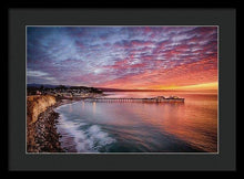 Load image into Gallery viewer, Capitola Wharf At Sunrise - Framed Print - Santa Cruz Art Prints