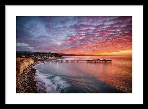 Capitola Wharf At Sunrise - Framed Print - Santa Cruz Art Prints