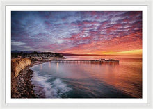 Load image into Gallery viewer, Capitola Wharf At Sunrise - Framed Print - Santa Cruz Art Prints