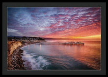 Load image into Gallery viewer, Capitola Wharf At Sunrise - Framed Print - Santa Cruz Art Prints