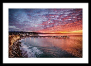 Capitola Wharf At Sunrise - Framed Print - Santa Cruz Art Prints