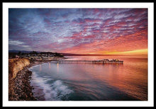 Load image into Gallery viewer, Capitola Wharf At Sunrise - Framed Print - Santa Cruz Art Prints