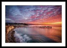 Load image into Gallery viewer, Capitola Wharf At Sunrise - Framed Print - Santa Cruz Art Prints