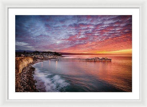 Capitola Wharf At Sunrise - Framed Print - Santa Cruz Art Prints