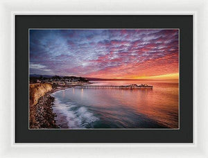 Capitola Wharf At Sunrise - Framed Print - Santa Cruz Art Prints