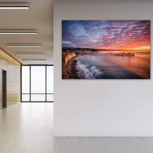 Capitola Wharf At Sunrise - Acrylic Print - Santa Cruz Art Prints