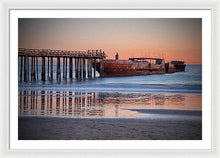 Load image into Gallery viewer, Cement Ship At Sunset - Framed Print - Santa Cruz Art Prints