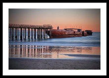 Load image into Gallery viewer, Cement Ship At Sunset - Framed Print - Santa Cruz Art Prints