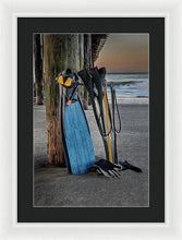 Load image into Gallery viewer, Freediving At The Pier - Framed Print - Santa Cruz Art Prints