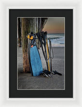 Load image into Gallery viewer, Freediving At The Pier - Framed Print - Santa Cruz Art Prints