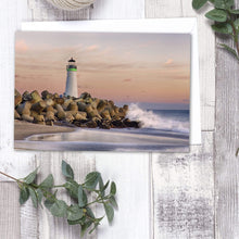 Load image into Gallery viewer, The Harbor Lighthouse - Greeting Card - Santa Cruz Art Prints