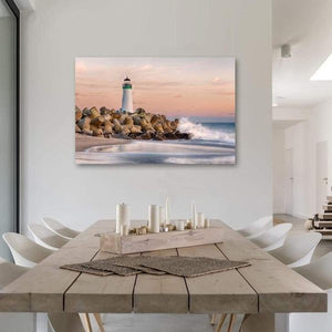 The Harbor Lighthouse - Dining Room Metal Print