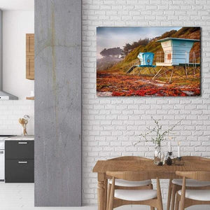 Lifeguard Towers in Winter - Dining Room Wall Art Prints
