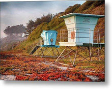 Load image into Gallery viewer, Lifeguard Towers in Winter - Metal Wall Art Prints