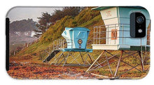 Load image into Gallery viewer, Life Guard Towers In Winter - Phone Case - Santa Cruz Art Prints