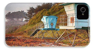 Life Guard Towers In Winter - Phone Case - Santa Cruz Art Prints