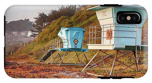 Life Guard Towers In Winter - Phone Case - Santa Cruz Art Prints