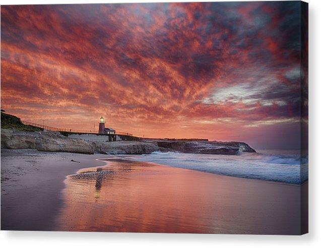 Santa Cruz Lighthouse At Sunrise Canvas Print