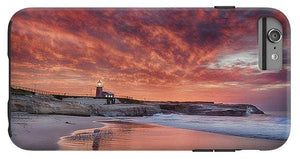 Santa Cruz Lighthouse At Sunrise - Phone Case - Santa Cruz Art Prints