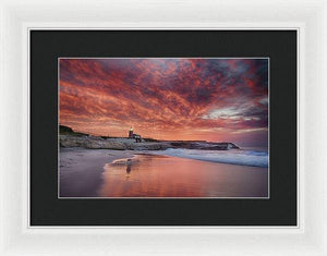 Santa Cruz Lighthouse At Sunrise - Framed Print - Santa Cruz Art Prints