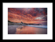 Load image into Gallery viewer, Santa Cruz Lighthouse At Sunrise - Framed Print - Santa Cruz Art Prints