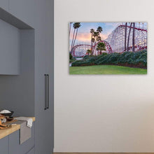 Load image into Gallery viewer, Santa Cruz Roller Coaster At Sunrise - Canvas Print - Santa Cruz Art Prints