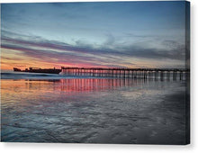 Load image into Gallery viewer, Silhouette Of Seacliff Pier - Canvas Print - Santa Cruz Art Prints