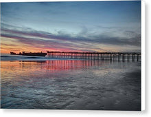 Load image into Gallery viewer, Silhouette Of Seacliff Pier - Canvas Print - Santa Cruz Art Prints