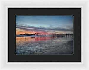 Silhouette Of Seacliff Pier - Framed Print - Santa Cruz Art Prints