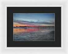 Load image into Gallery viewer, Silhouette Of Seacliff Pier - Framed Print - Santa Cruz Art Prints