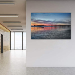 Silhouette Of Seacliff Pier - Art Print - Santa Cruz Art Prints