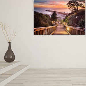 Stairway To The Sunset - Art Print - Santa Cruz Art Prints