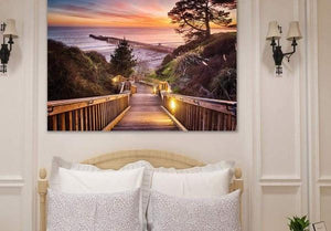 Stairway to the Sunset - Bedroom Metal Wall Art Print