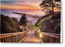 Load image into Gallery viewer, Stairway To The Sunset - Greeting Card - Santa Cruz Art Prints
