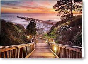 Stairway To The Sunset - Greeting Card - Santa Cruz Art Prints