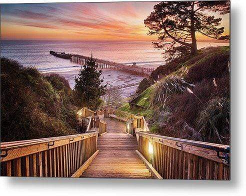 Stairway to the Sunset - Metal Wall Art Print
