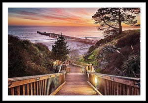 Stairway To The Sunset - Framed Print - Santa Cruz Art Prints