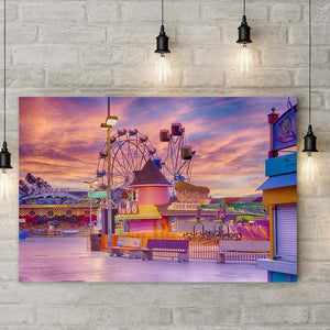 Sunrise On The Boardwalk - Acrylic Print - Santa Cruz Art Prints